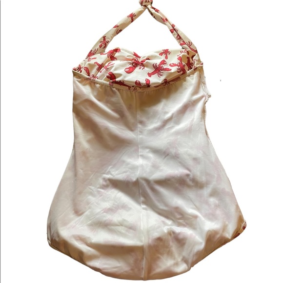 Esther Williams Red and White One Piece Swimsuit with Floral Design - Picture 12 of 15